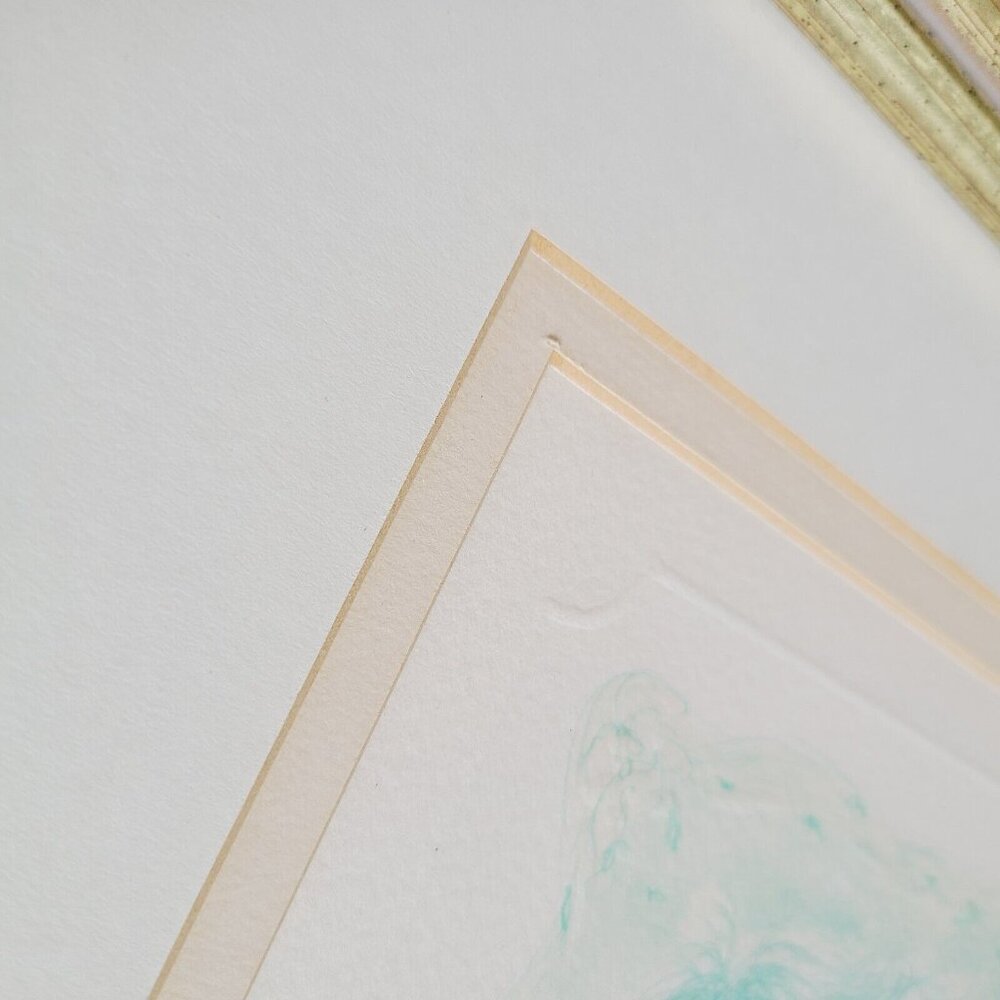 Art By Mary Vickers "New Friends" Lithograph Pencil Signed Glass Framed 182/500 - Picture 3 of 10